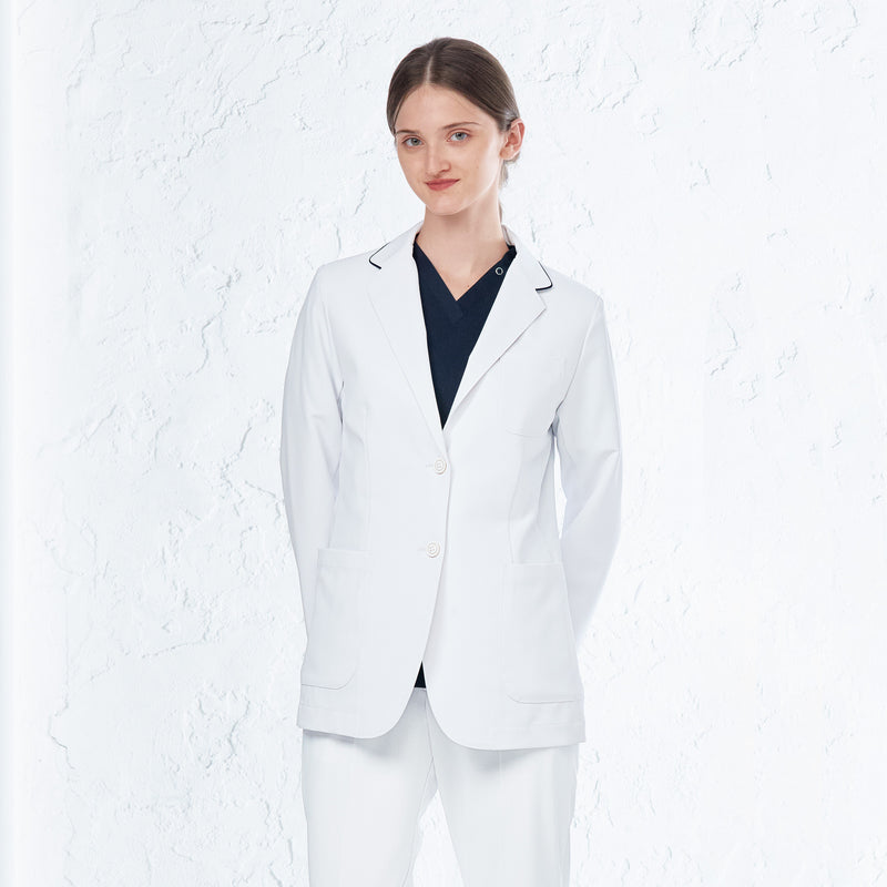 女款 平織醫師袍<br>輕盈剪裁 經典西裝版型<br>CJ-3325
