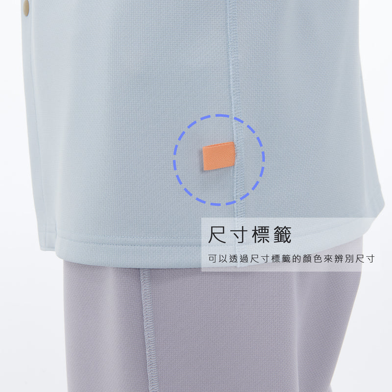 男女通用款 針織健檢服上衣<br>高機能 壓扣設計<br>EK-1506