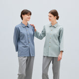 男女通用款 針織健檢服上衣<br>高機能 壓扣設計<br>EK-1506