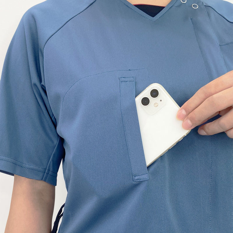 男女通用款 針織刷手衣<br>涼感 前開式拉鍊<br>RF-5512