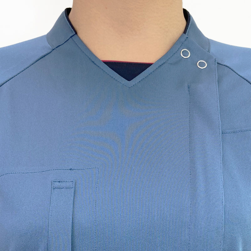 男女通用款 針織刷手衣<br>涼感 前開式拉鍊<br>RF-5512