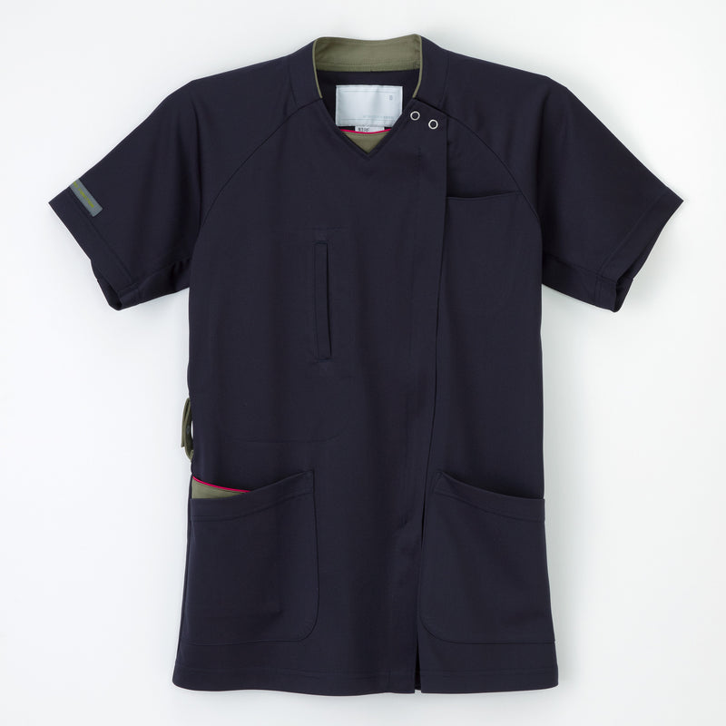 男女通用款 針織刷手衣<br>涼感 前開式拉鍊<br>RF-5512