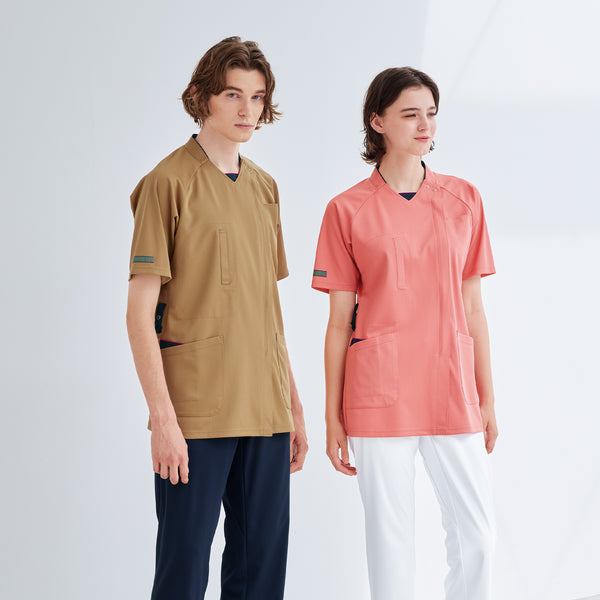 男女通用款 針織刷手衣<br>涼感 前開式拉鍊<br>RF-5512