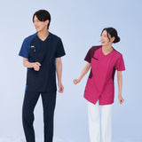 男女通用款 平織刷手衣<br>非對稱 前開式拉鍊<br>RT-5407