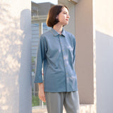 男女通用款 針織健檢服上衣<br>高機能 壓扣設計<br>EK-1506