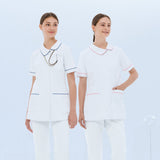 女款 針織護師服上衣<br>伸縮性 非對稱衣領 高抗皺<br>HOS-4902