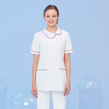 女款 針織護師服上衣<br>伸縮性 非對稱衣領 高抗皺<br>HOS-4902