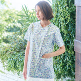女款 平織刷手衣<br>Liberty印花布 前開式拉鍊<br>LBF-4357