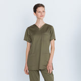 男女通用款 針織刷手衣 <br>涼感 套頭式 自然色系<br>RF-5502