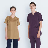 男女通用款 針織刷手衣 <br>涼感 套頭式 自然色系<br>RF-5502